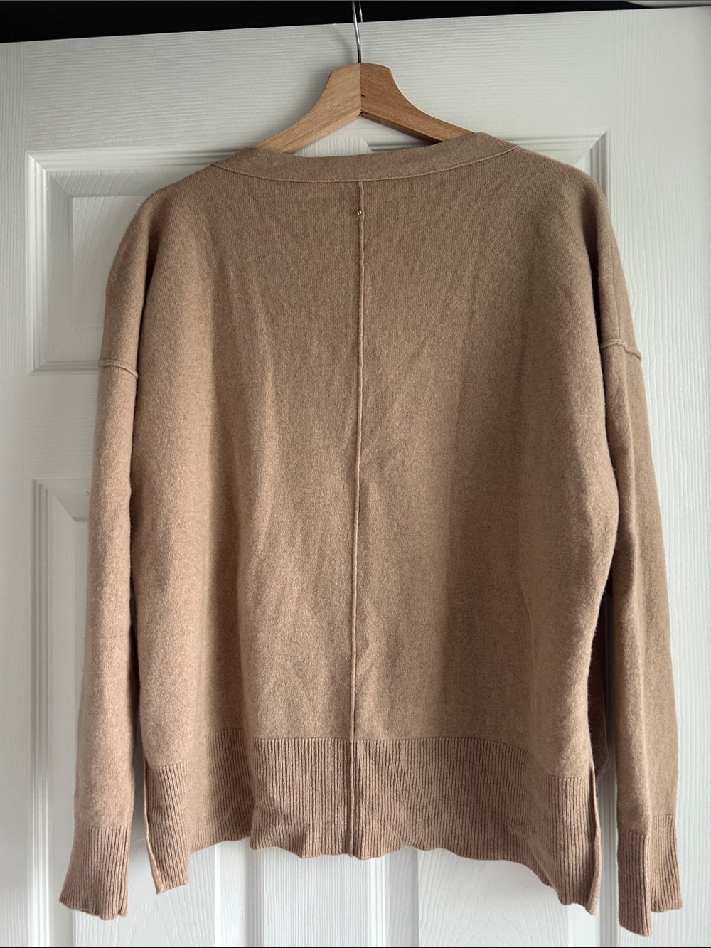 Cuyana Camel V-Neck Button Cardigan - Picture 4 of 7